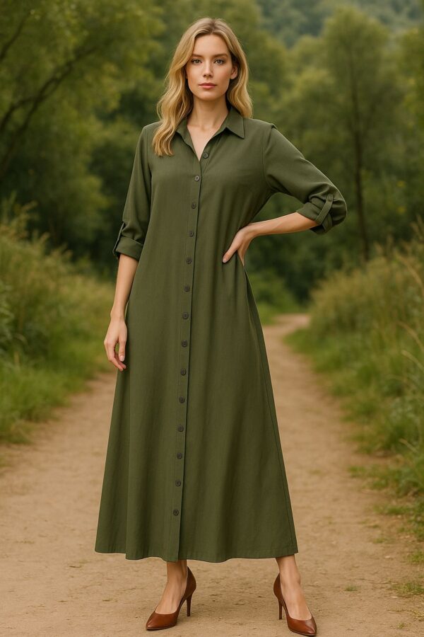 Chemise Longa com Detalhe em Renda nas Costas - Image 2