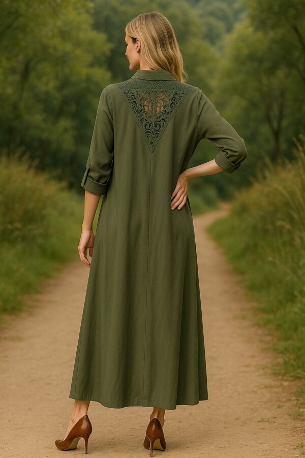 Chemise Longa com Detalhe em Renda nas Costas - Image 3