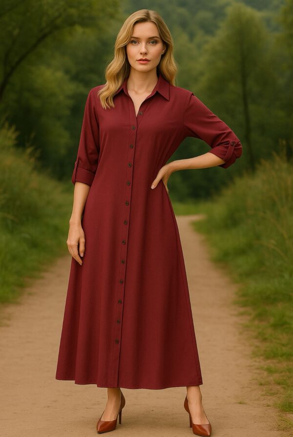 Chemise Longa com Detalhe em Renda nas Costas